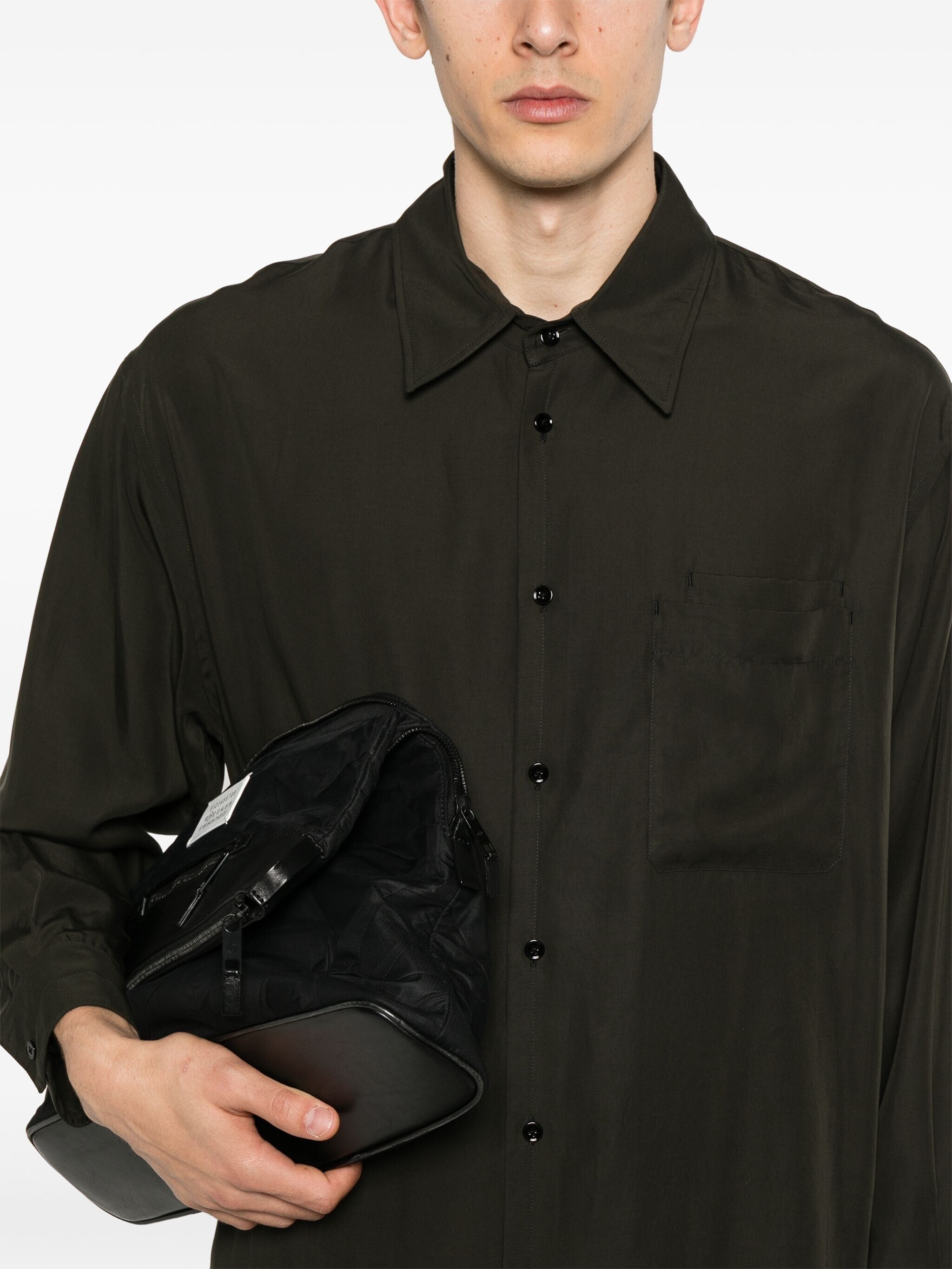 double-pocket lyocell shirt - 6