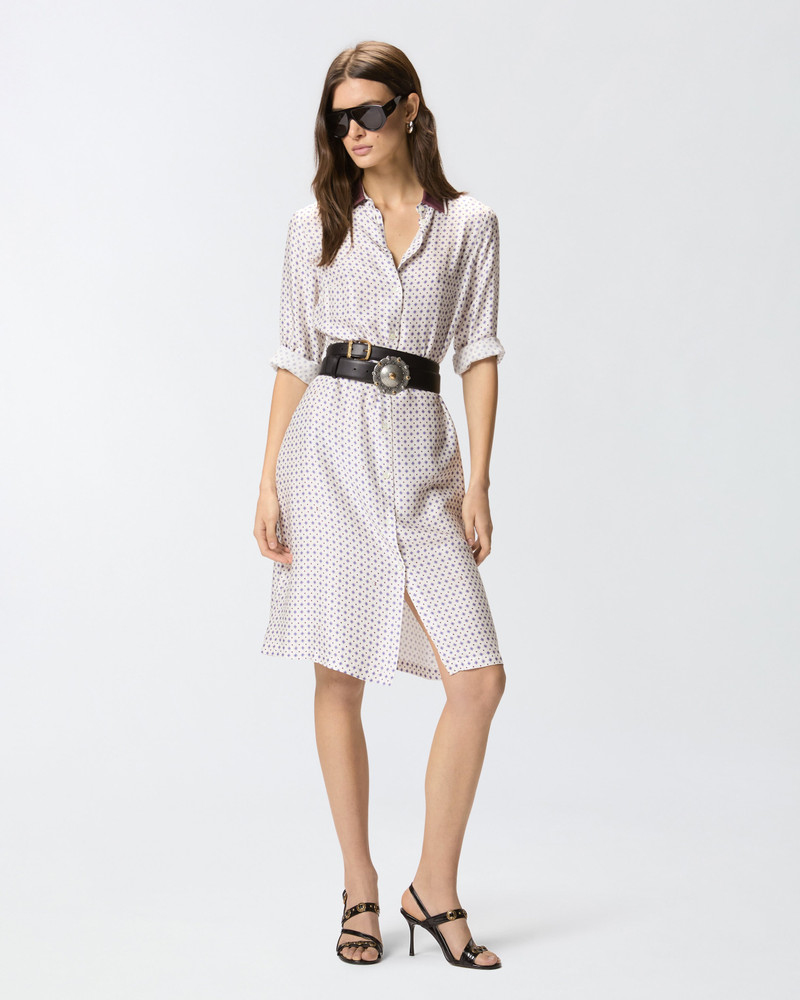 MIDI SHIRT DRESS WITH TIE PRINT 3