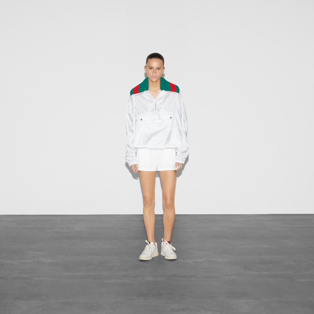GG nylon jacket with Web - 2