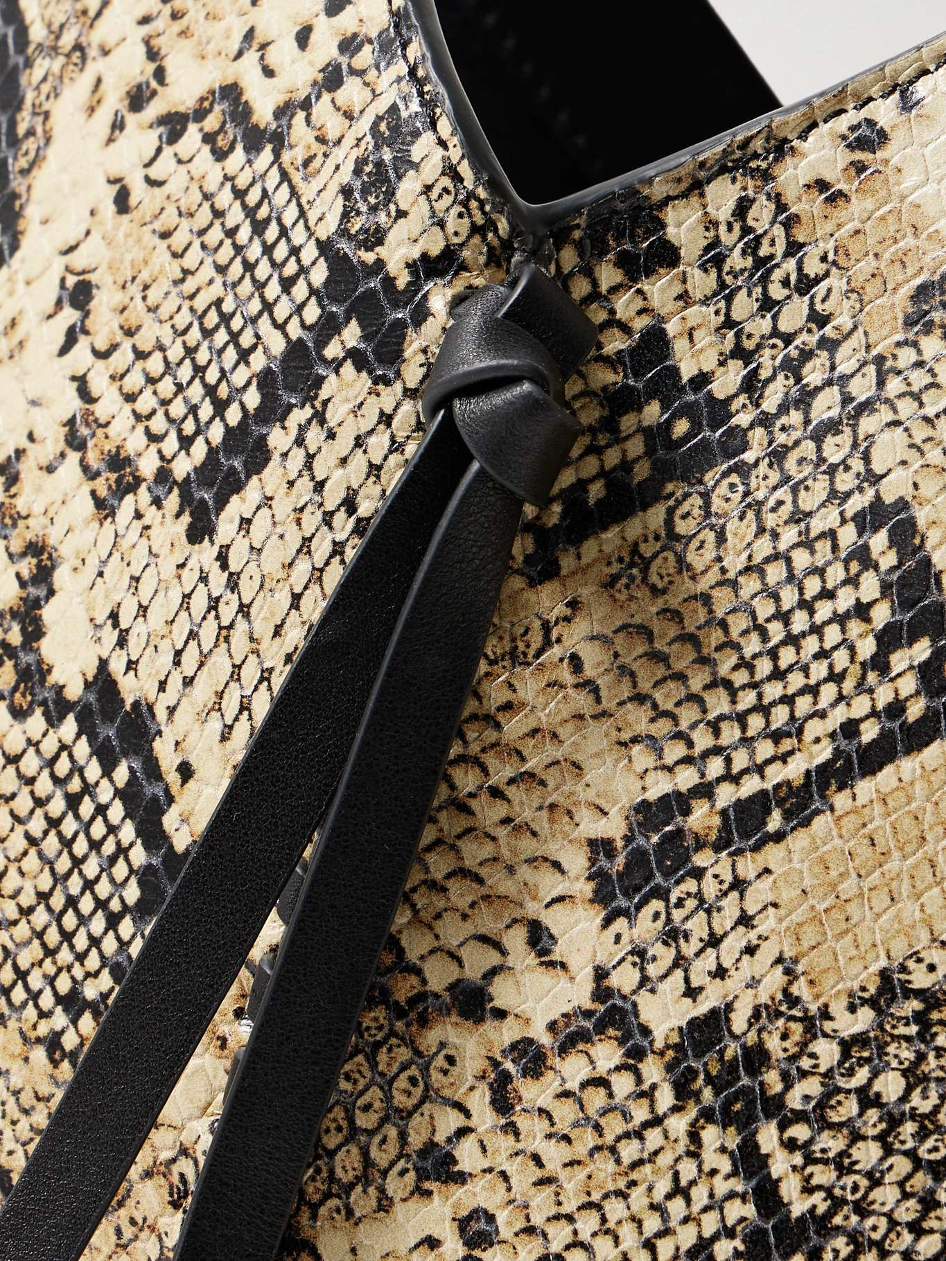 Tampa mini snake-effect leather bucket bag Snake print - 4
