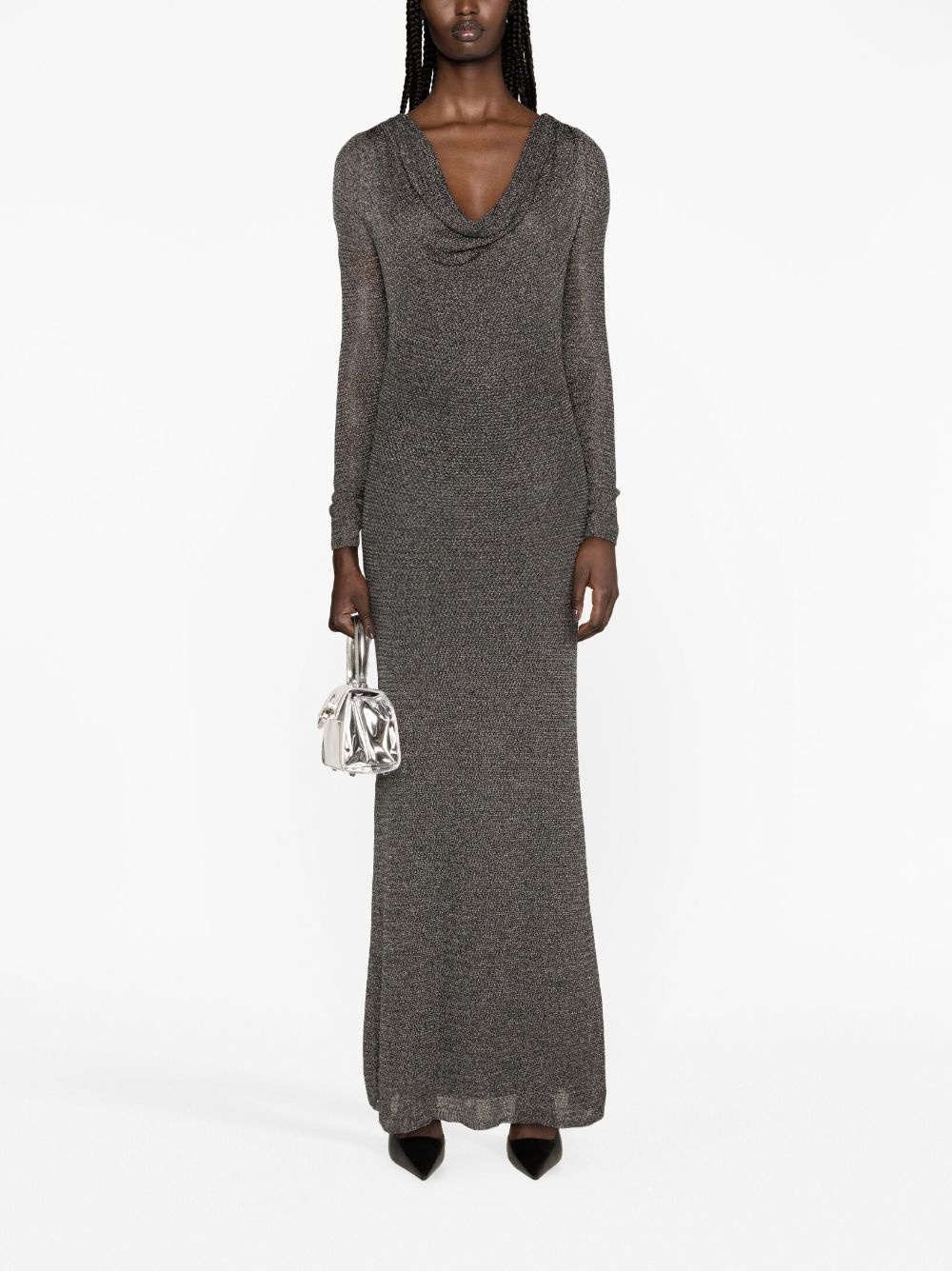 cowl-neck maxi dress - 2