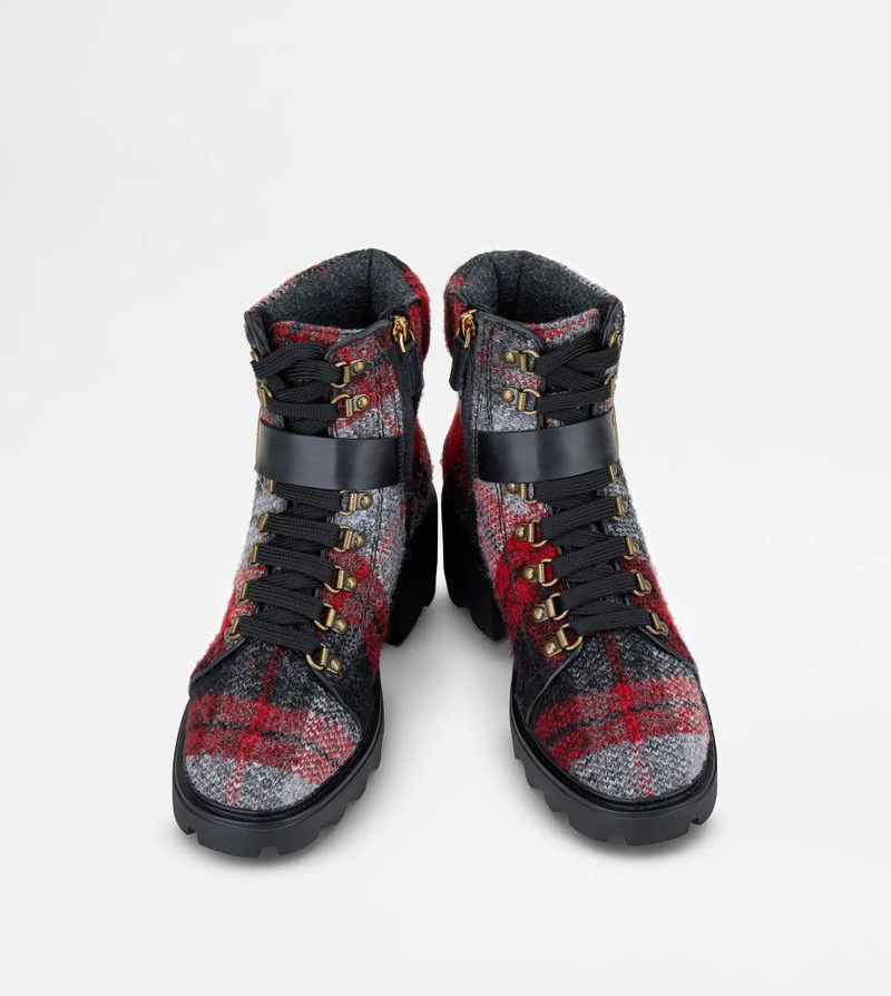 ANKLE BOOTS IN FABRIC - GREY, RED, BLACK 4