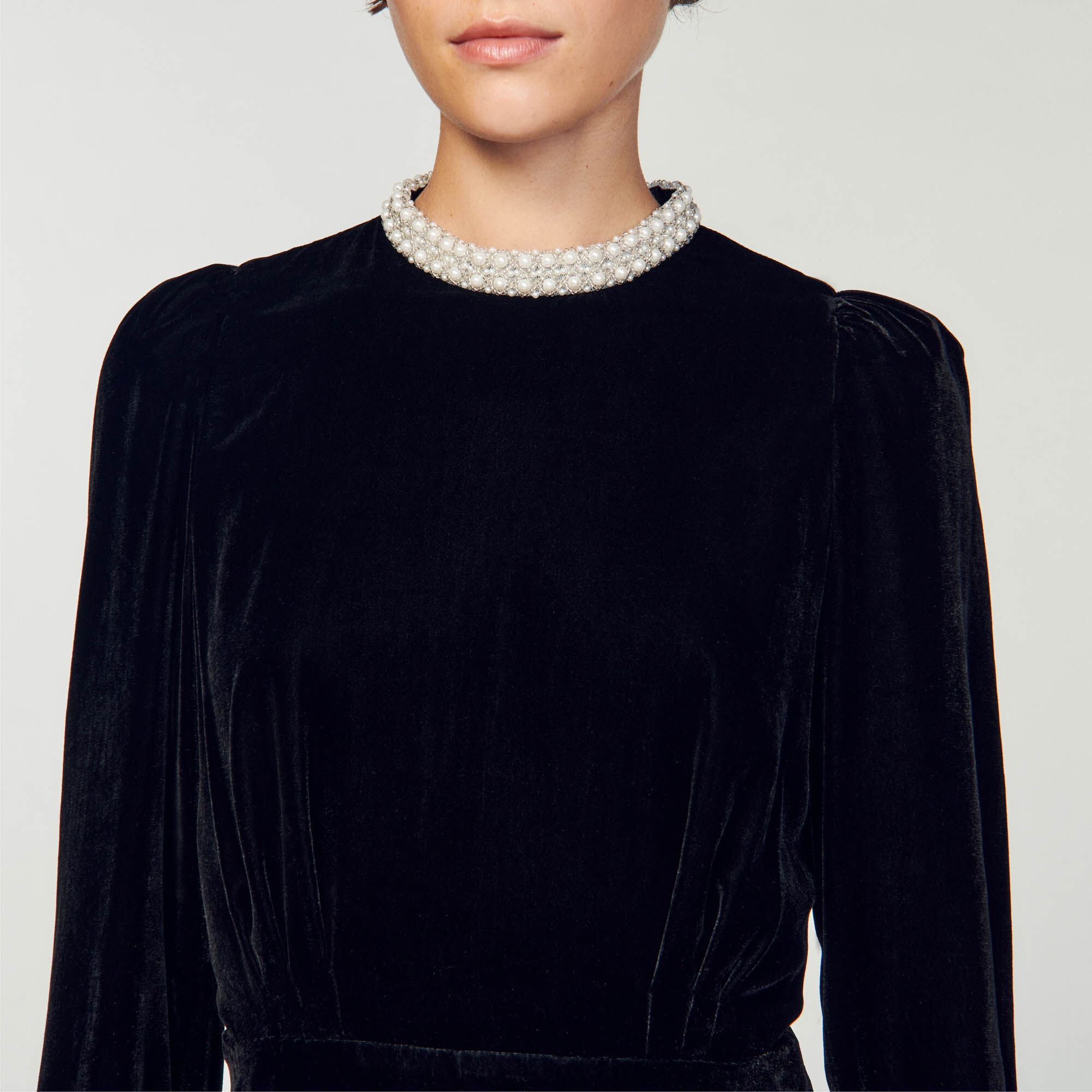 SHORT VELVET DRESS - 4
