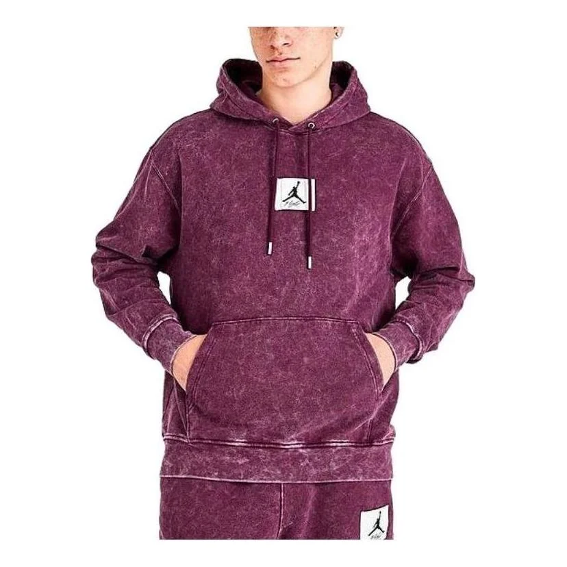 Air Jordan Essential Washed Fleece Hoodie 'Burgundy' DR3087-680 - 1