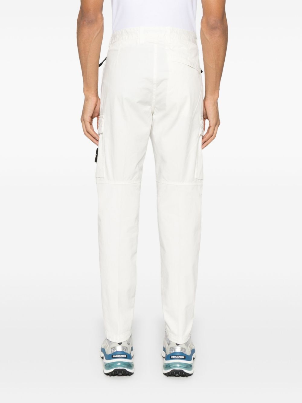 Stone Island Men Tapered Leg Cotton Cargo Trousers - 3