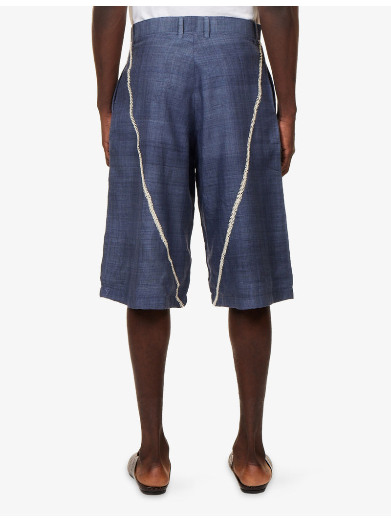 Rabari Wide-Leg Silk Shorts 4
