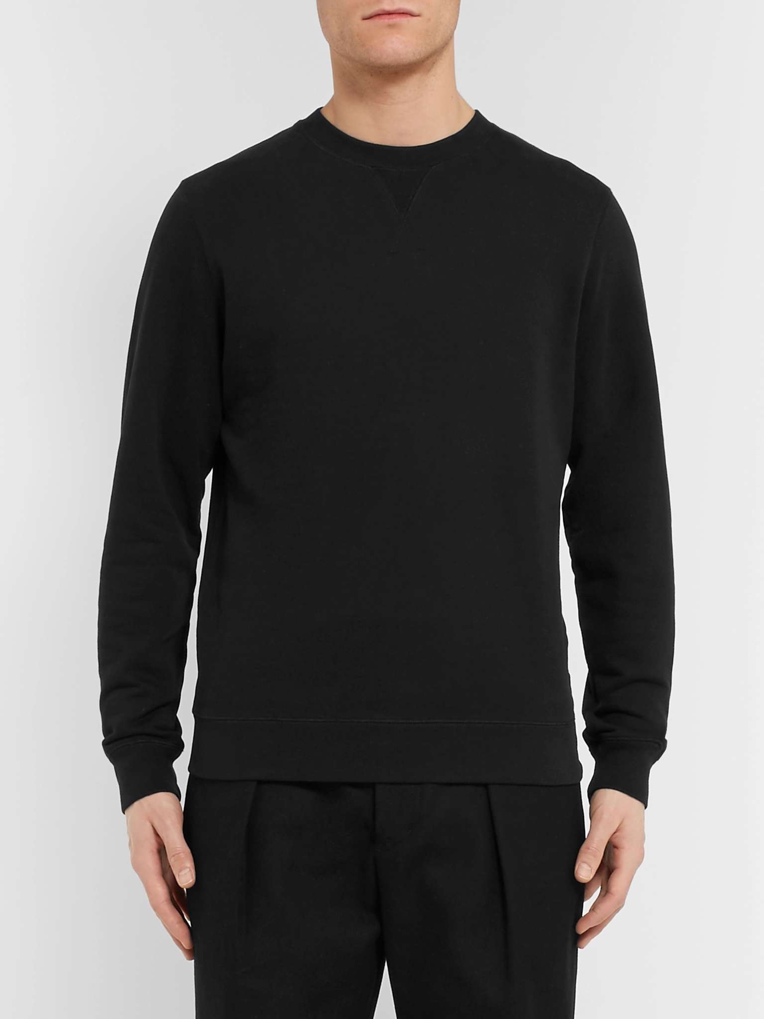 Brushed Loopback Cotton-Jersey Sweatshirt - 4