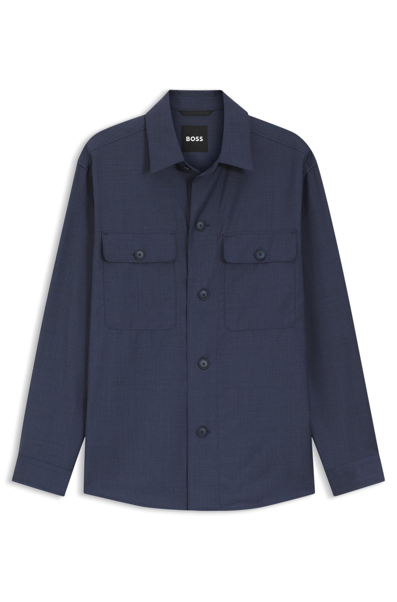 RELAXED-FIT OVERSHIRT IN WASHABLE VIRGIN WOOL 1