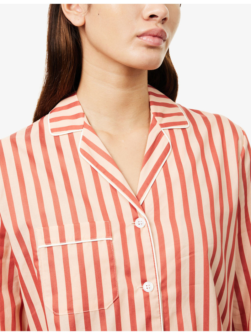 Capri Striped Cotton-Poplin Pyjama Set 4