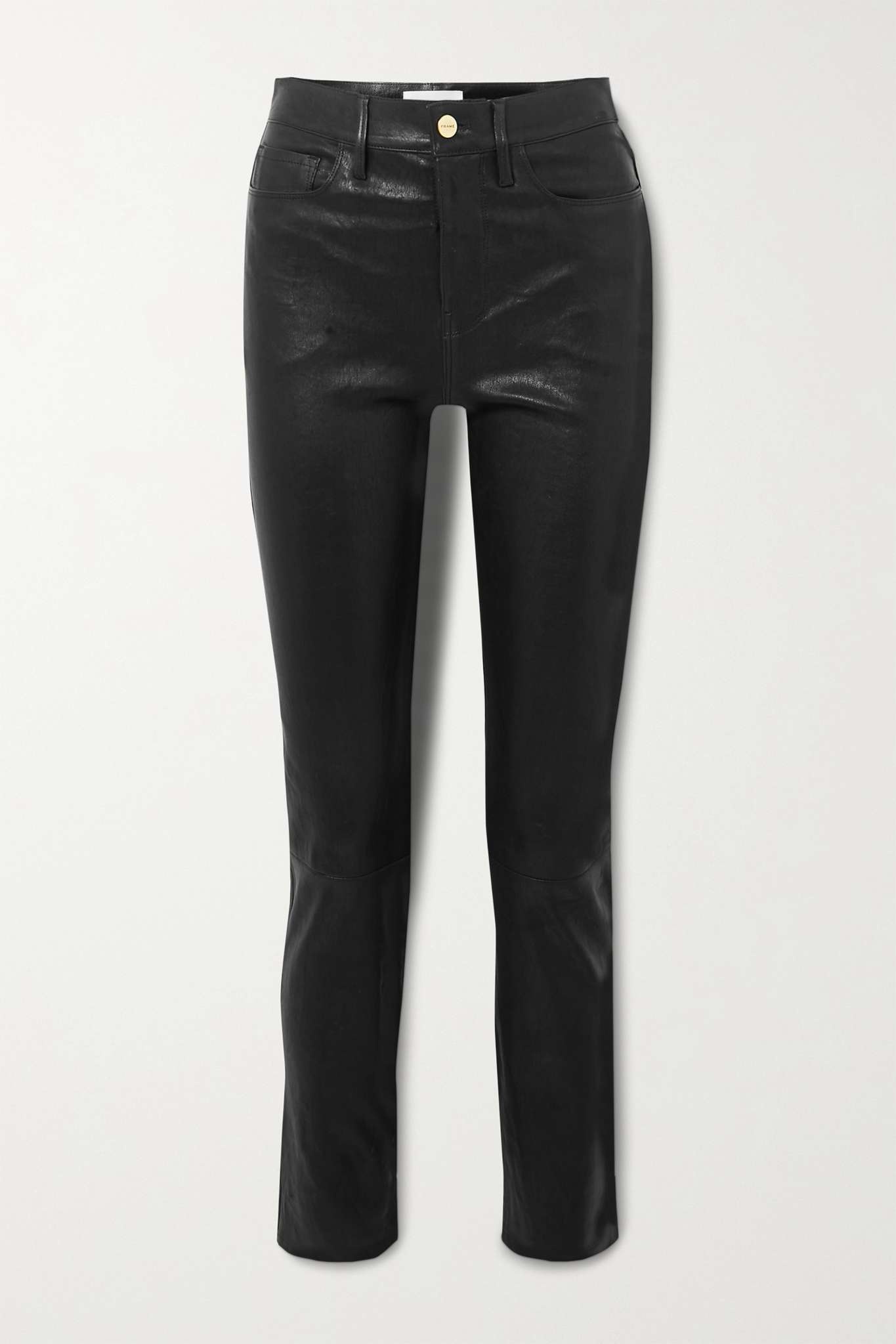 Le Sylvie high-rise slim-leg leather pants - 1