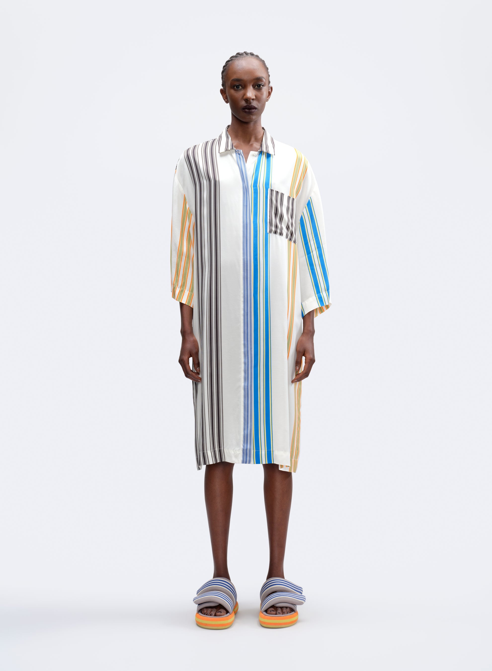 STRIPED SHIRT DRESS - 2