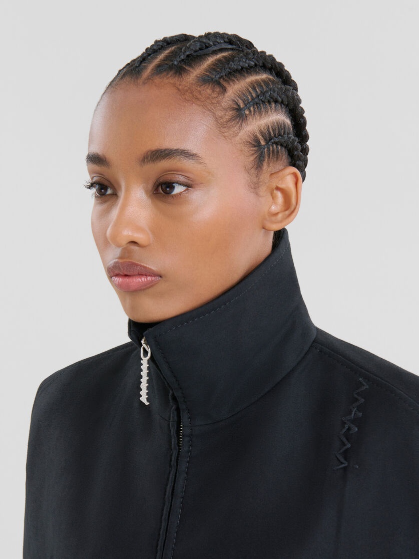 BLACK ORGANIC COTTON PADDED JACKET - 4