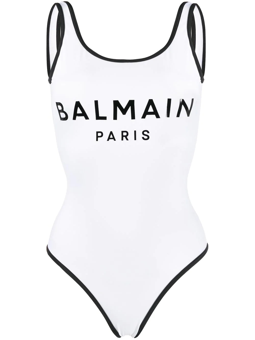 printed logo swimsuit - 1