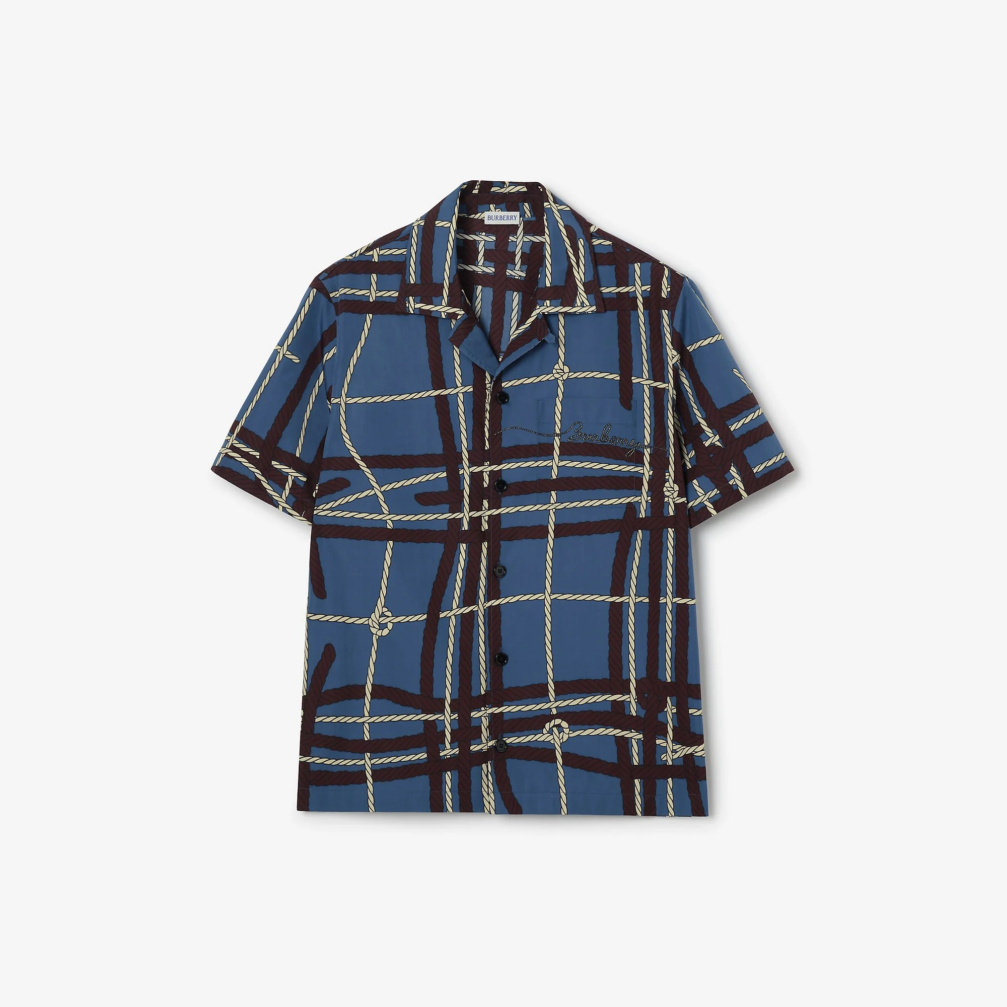 Relaxed Fit Knot Check Cotton Shirt - 1