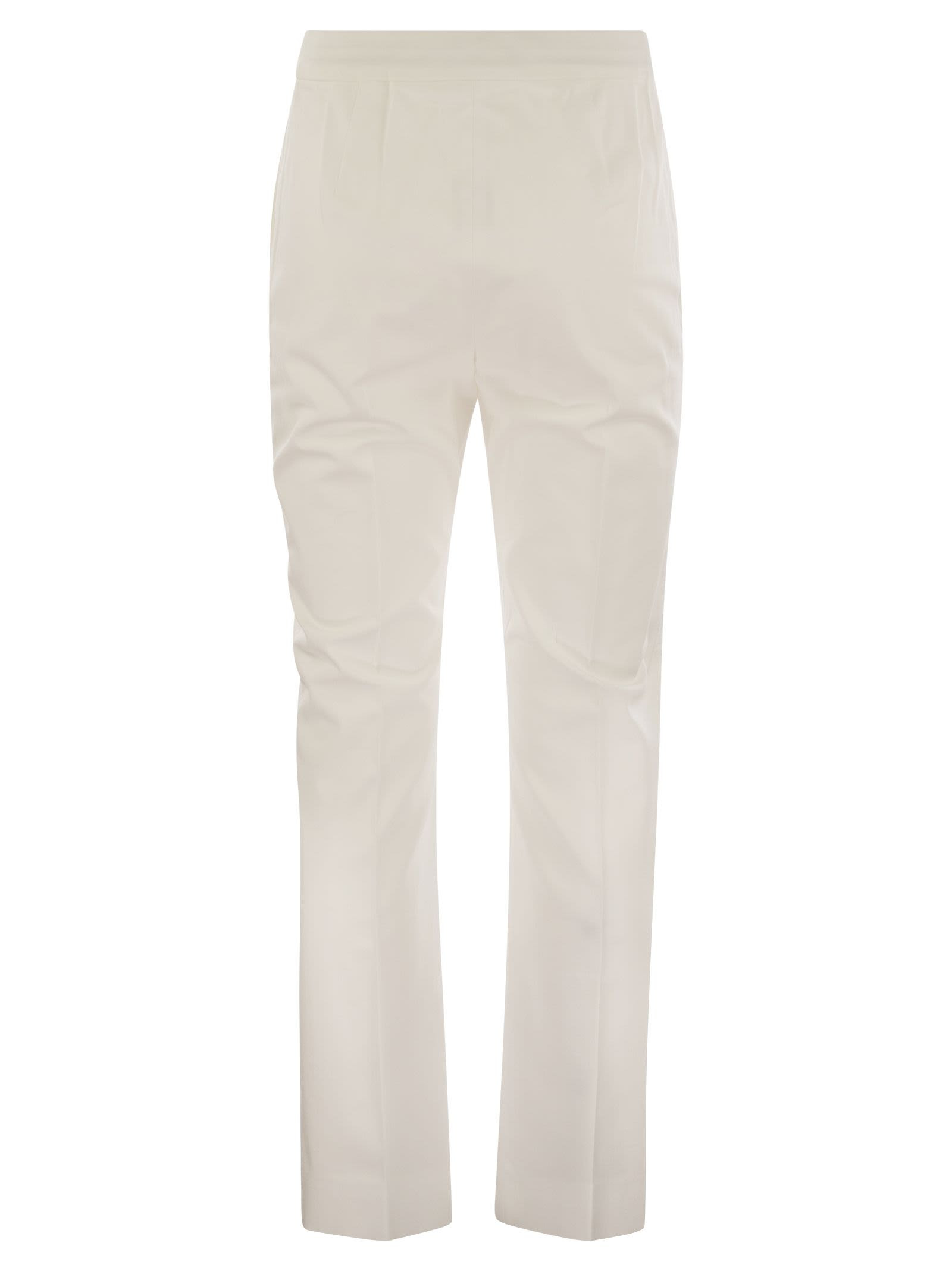 Maxmara Women Okra - Cotton Satin Trousers - 2