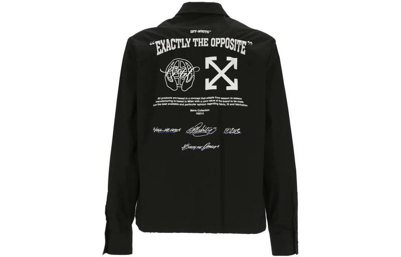 Off-White Off-White Exact Opp Zip Hybrid Shirt Jacket 'Black' OMGE008S23FAB0031001 outlook