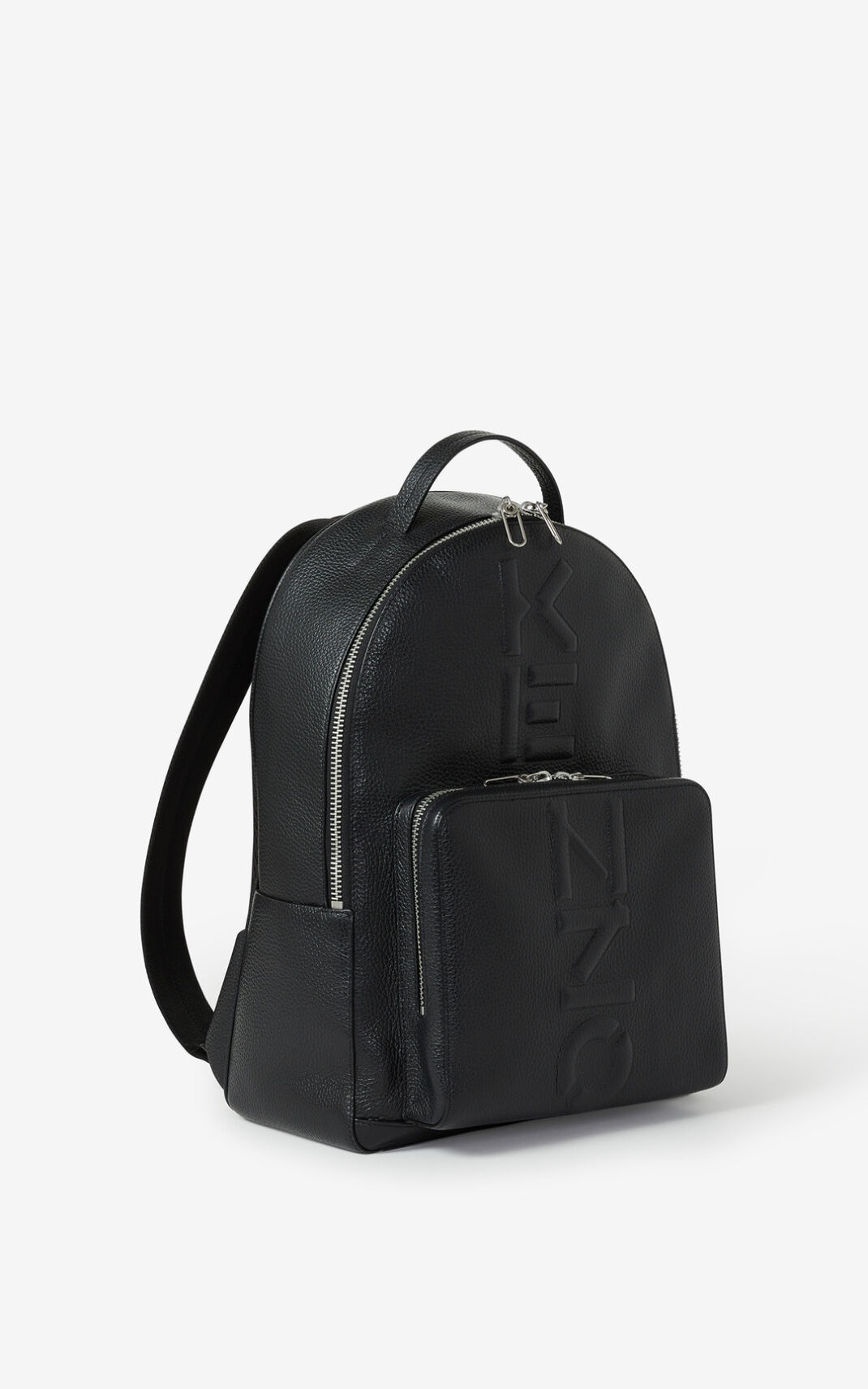 Grained leather backpack - 2