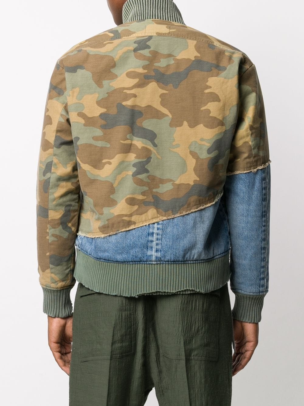 camouflage denim contrast jacket - 4