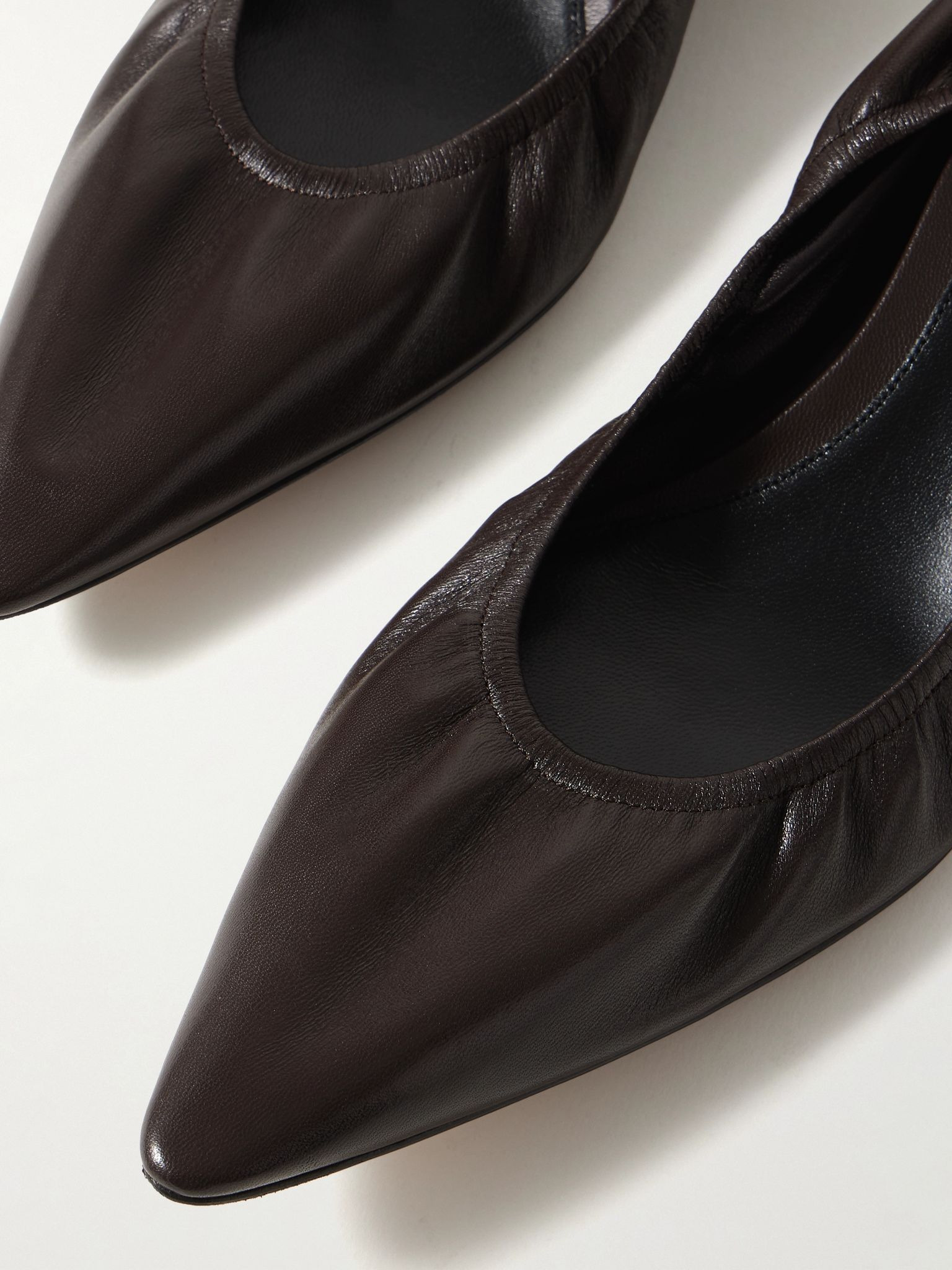 Uxor leather pumps Dark brown - 4