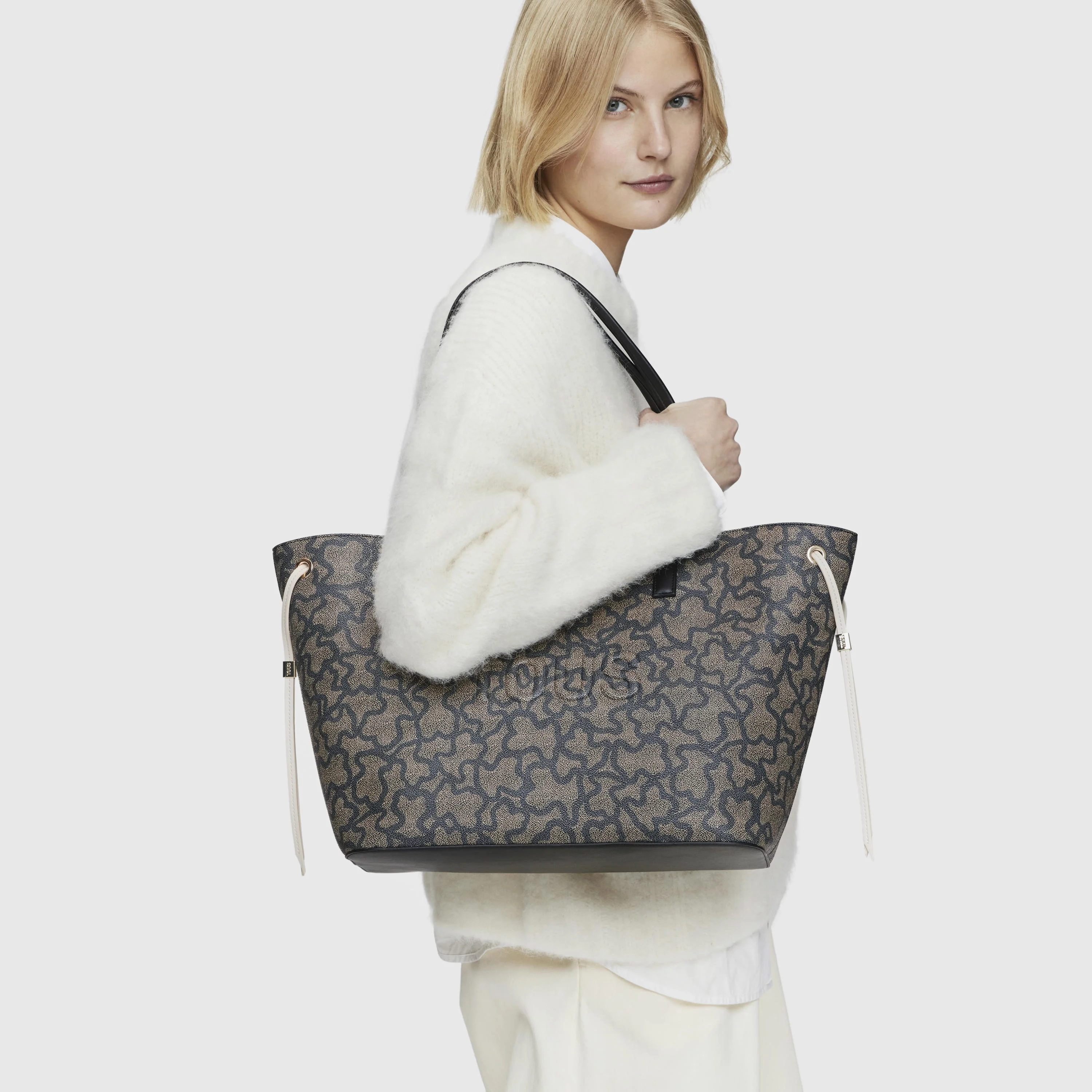 Large black Tote bag Kaos Icon - 1