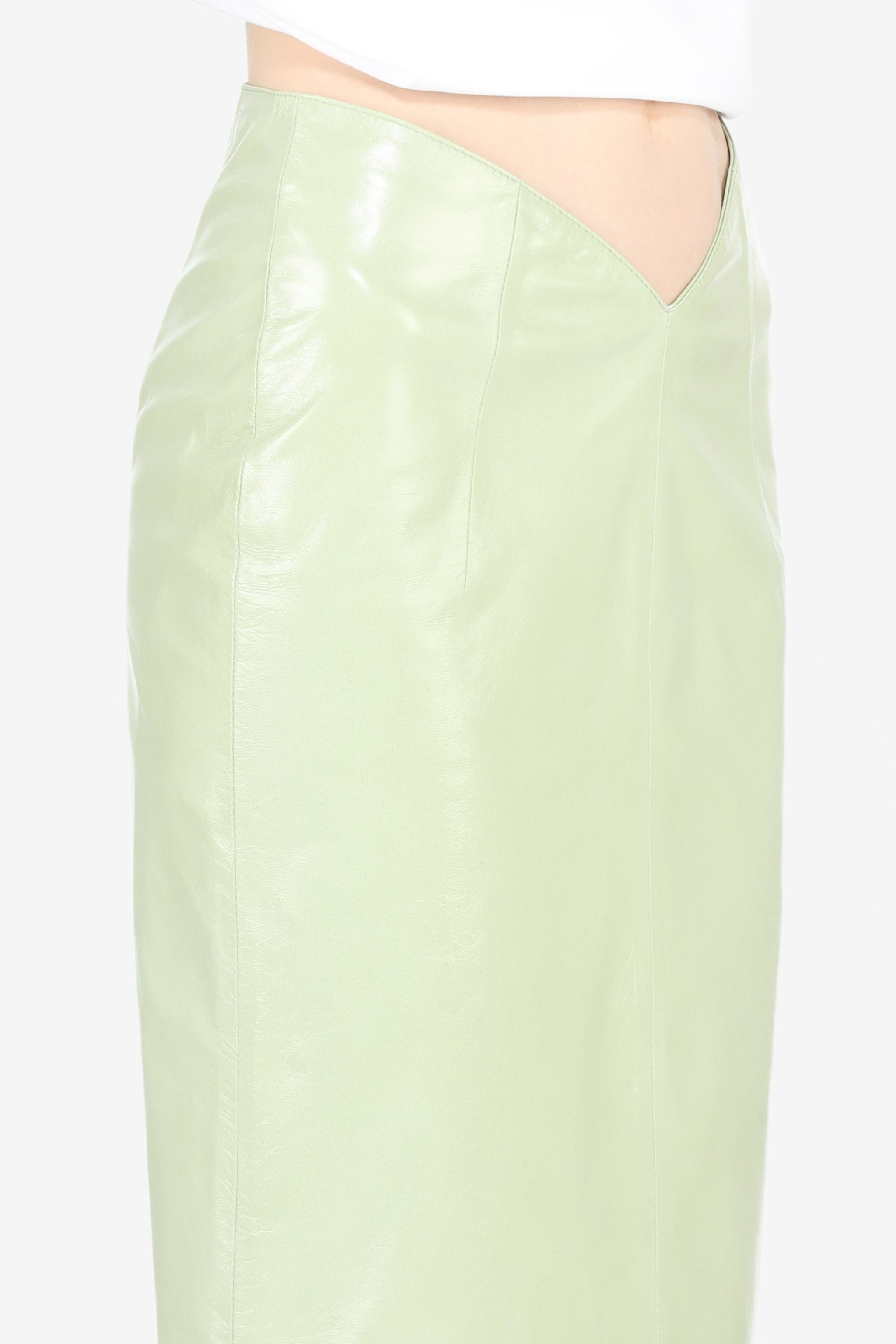 TAILORED LEATHER PENCIL SKIRT - 5