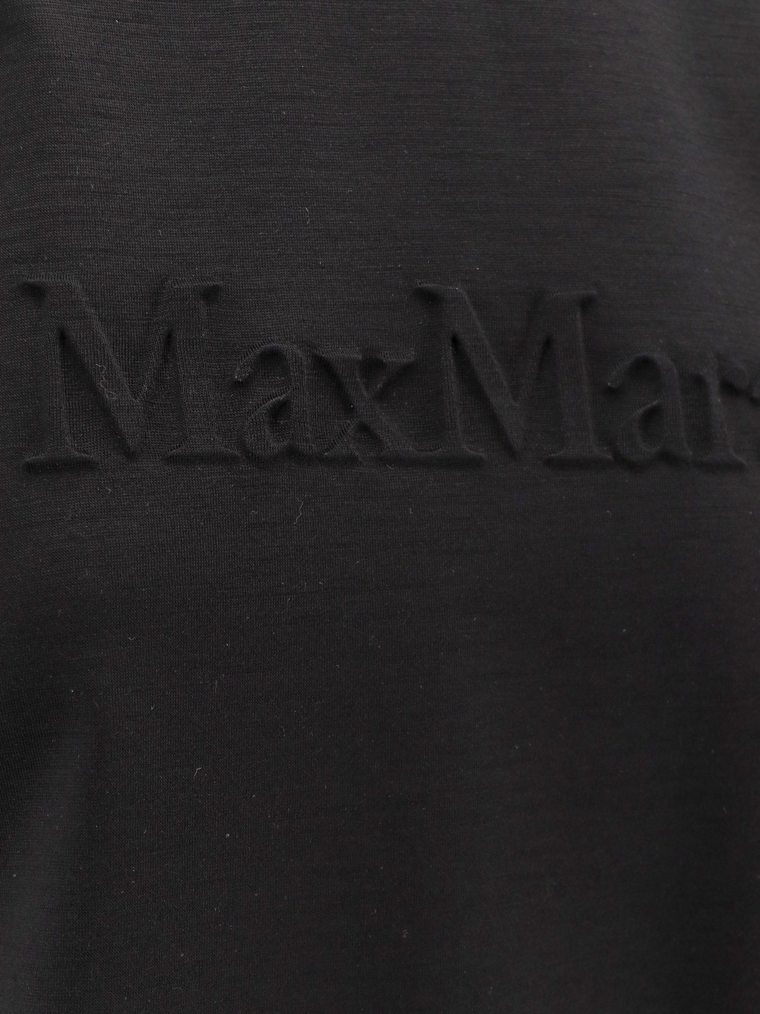 Max Mara Women Peter Wool T-Shirt With Embossed Frontal Logo - 3