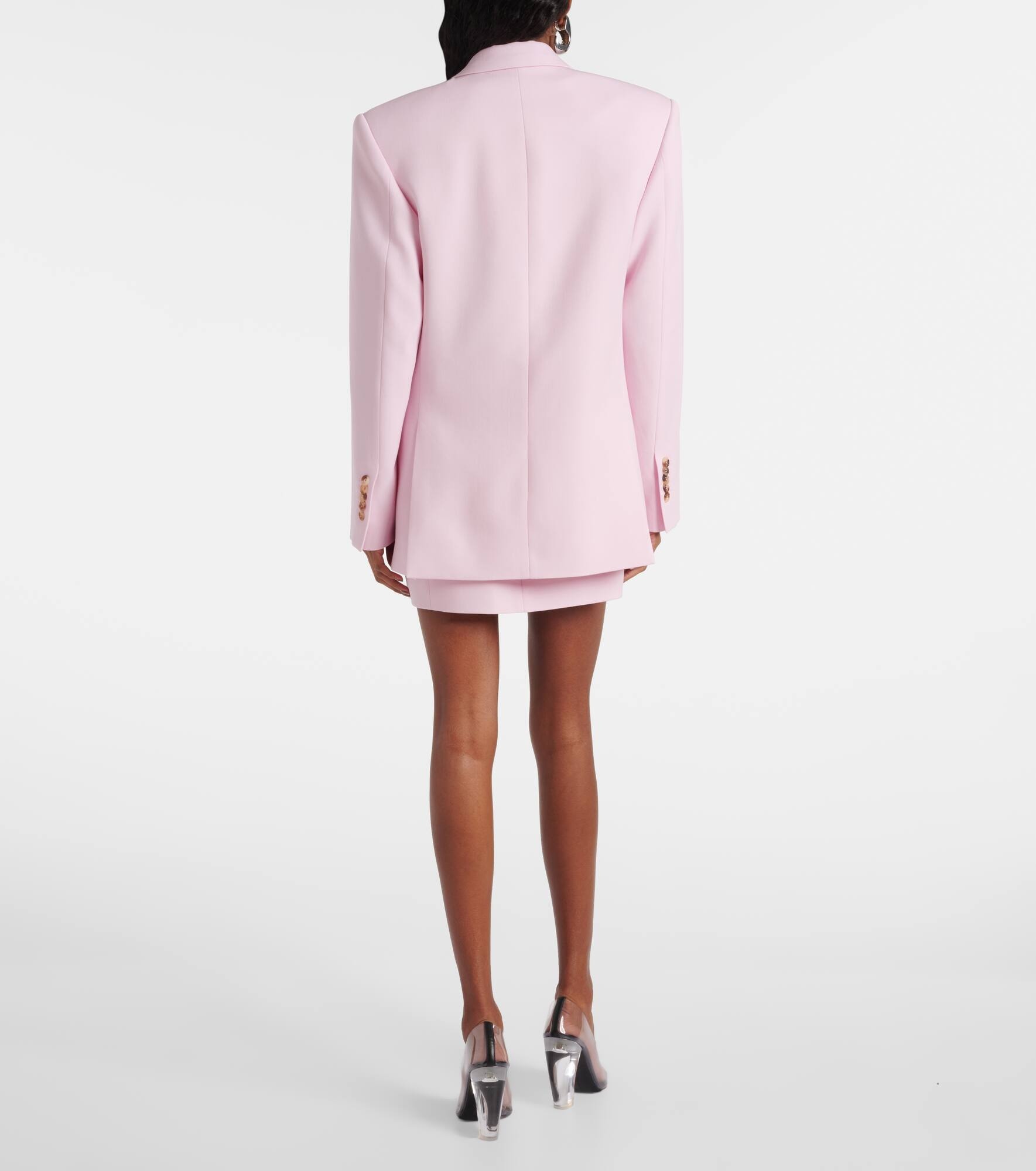 Double-breasted virgin wool blazer - 3