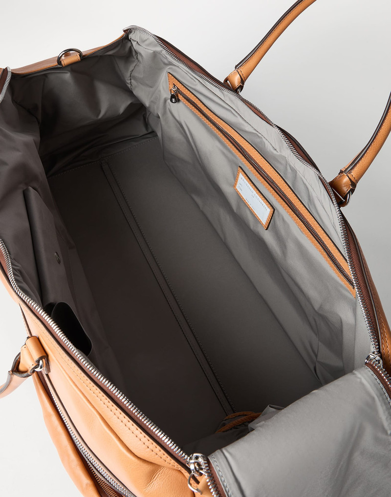 Cowhide trolley bag 5