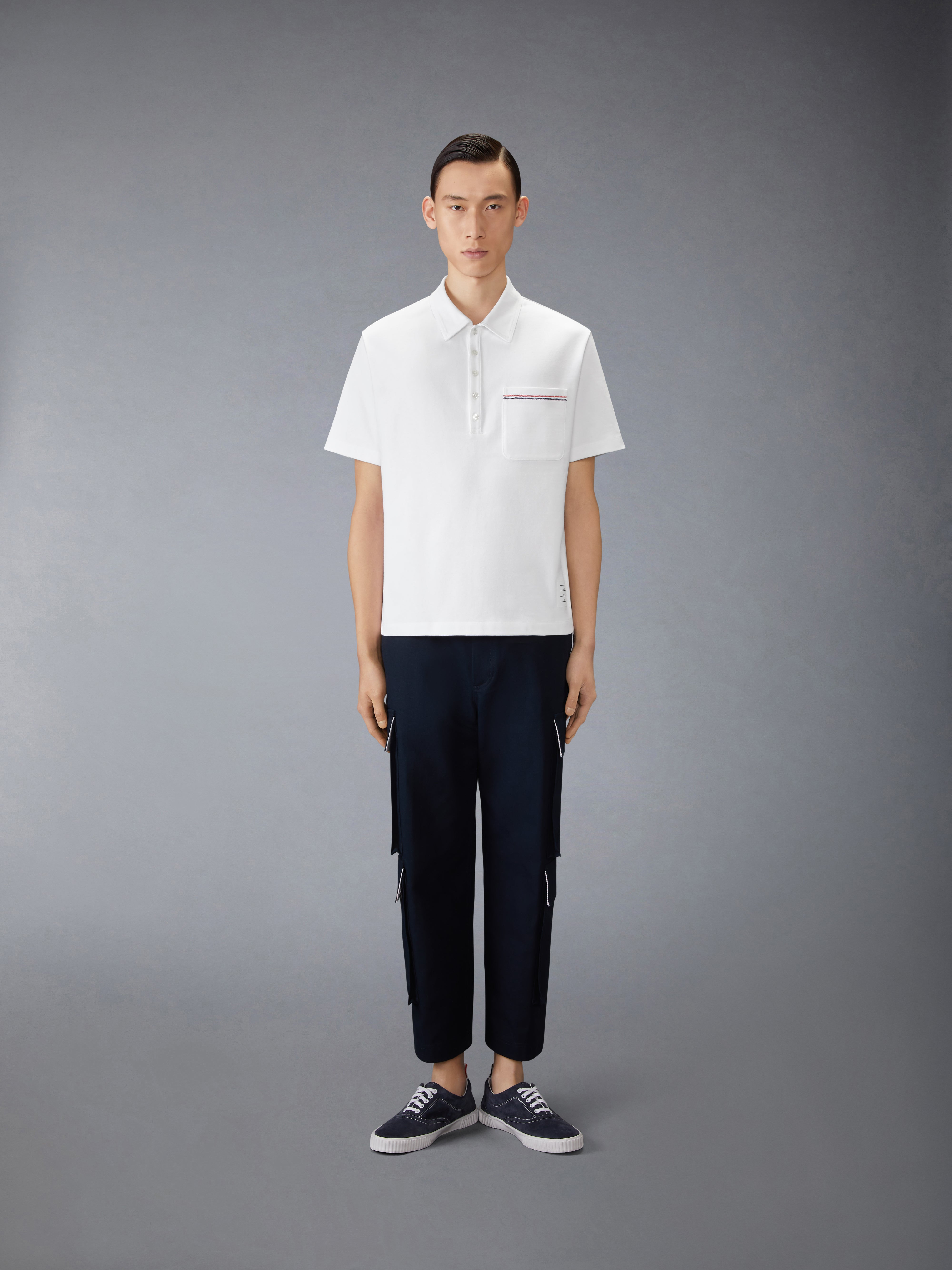 JERSEY RWB STRIPE OVERSIZED POLO - 4