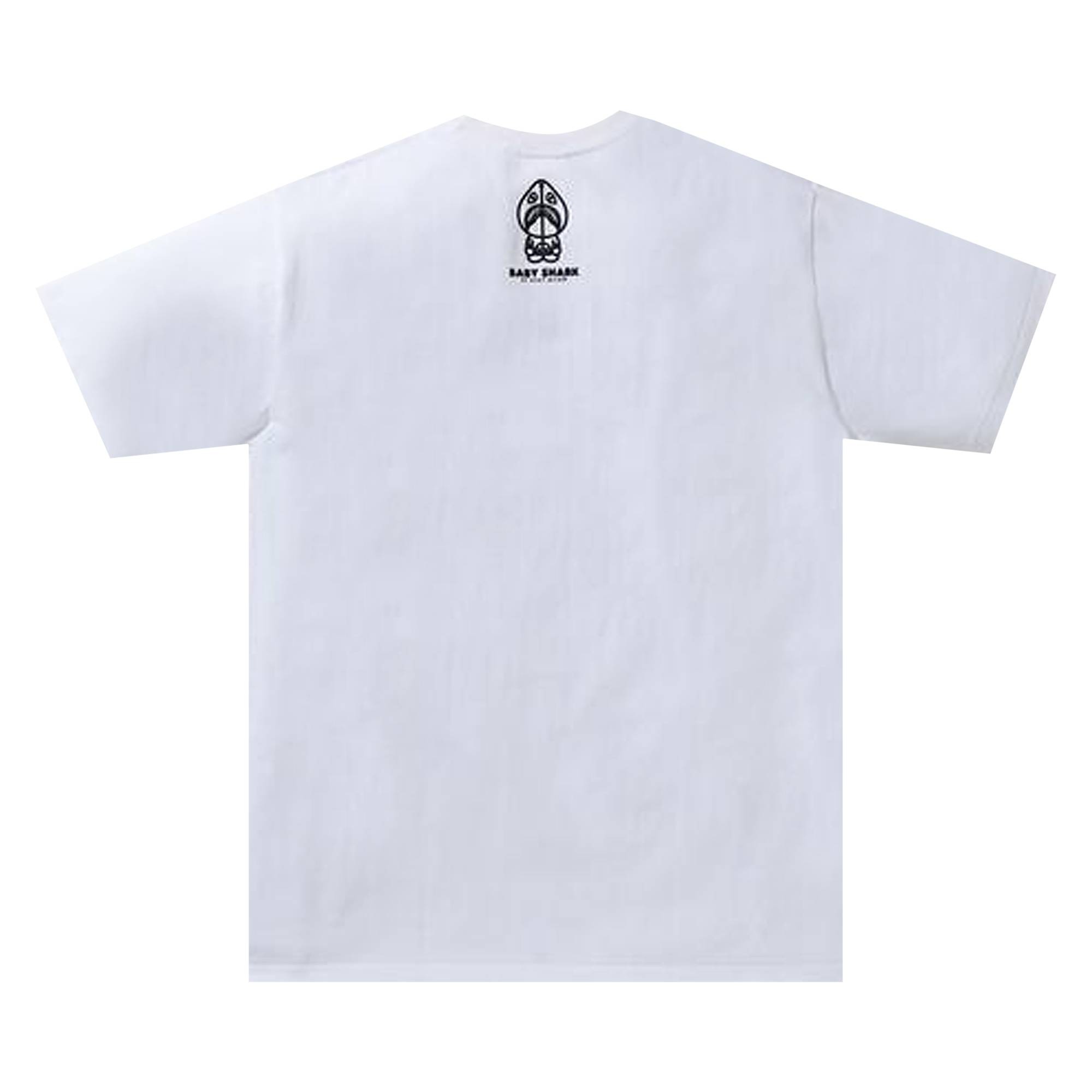 BAPE Baby Milo Shark College Tee 'White/Navy' - 2