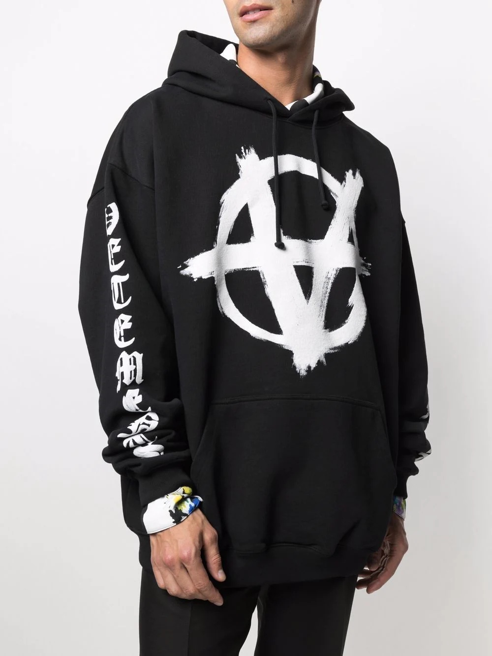 Double Anarchy logo-print hoodie - 6