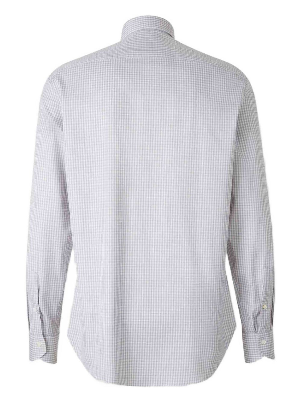 checked long-sleeved shirt - 2