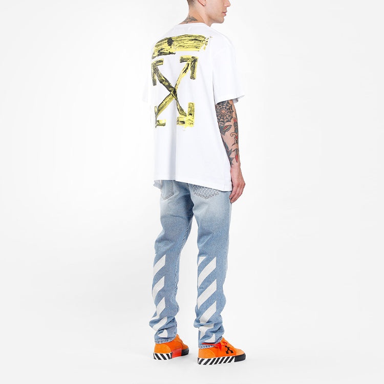Off-White Gold Arrow Print Oversized Short-Sleeved OMAA038F191850100160 - 6