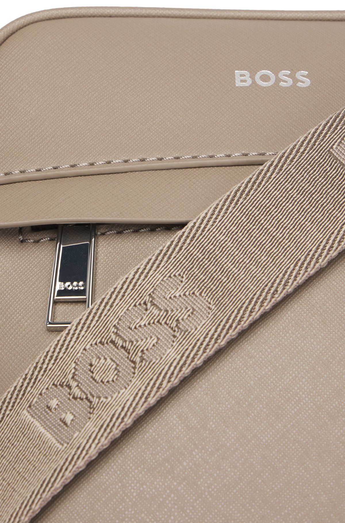 REPORTER BAG WITH SIGNATURE STRIPE AND LOGO DETAIL - 5