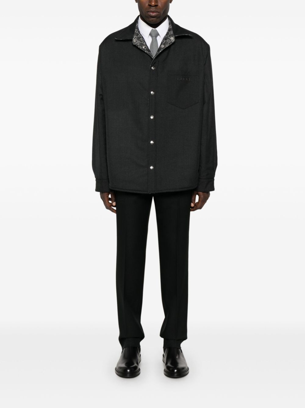 GG jacquard reversible shirt - 6