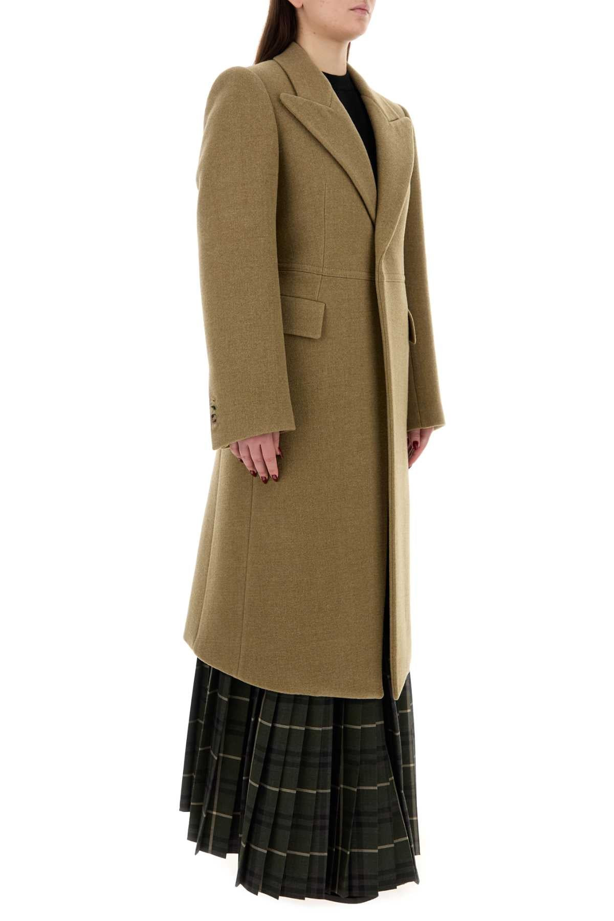 Burberry Women Beige Wool Blend Coat - 3