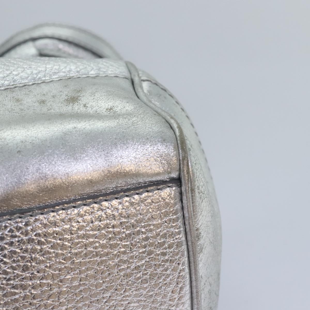 CELINE Tote Bag Leather Silver - 16