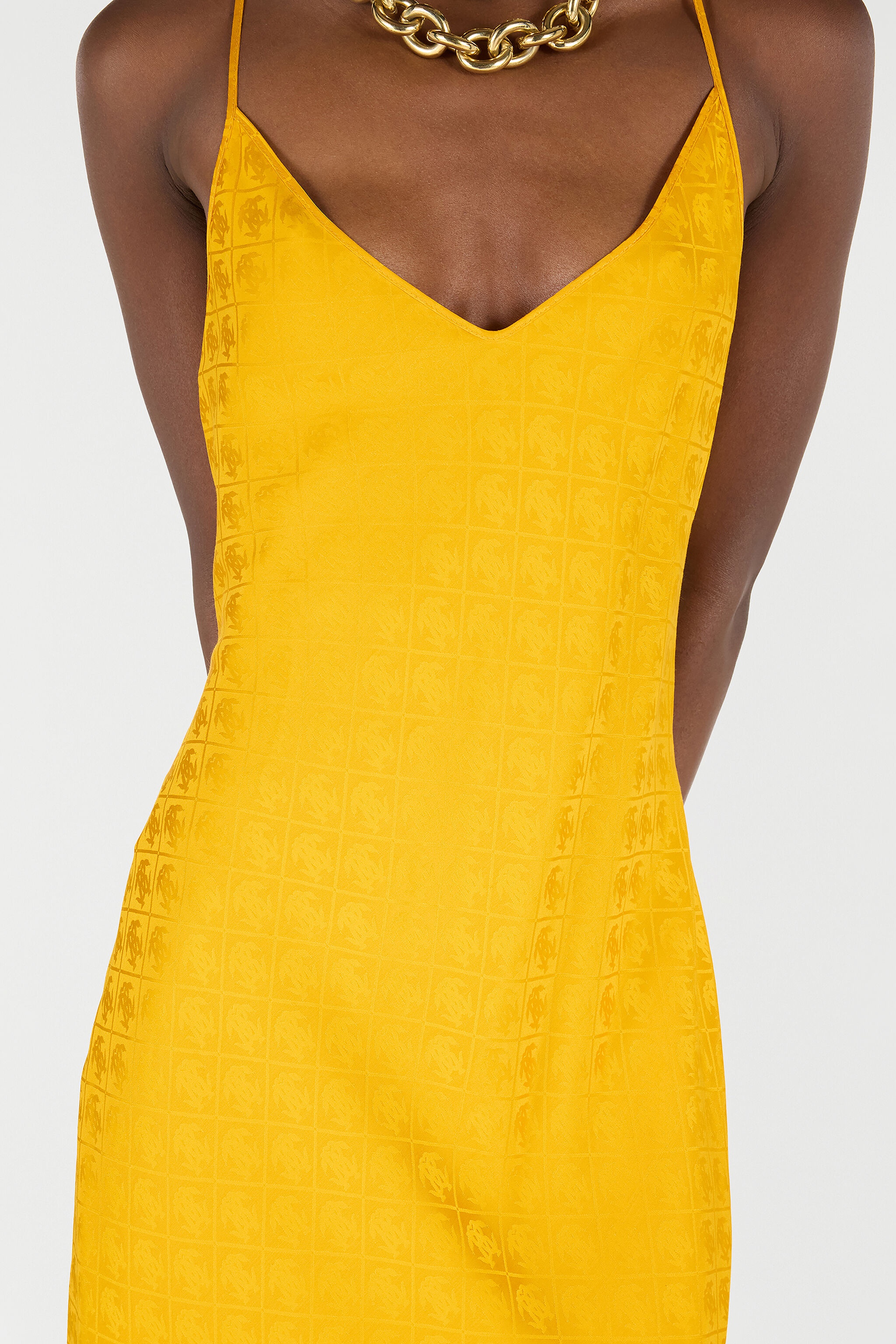 Long Dress with Mirror Snake Monogram - 6