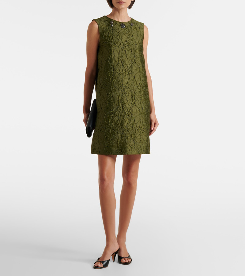 'S Max Mara Embellished floral jacquard minidress outlook