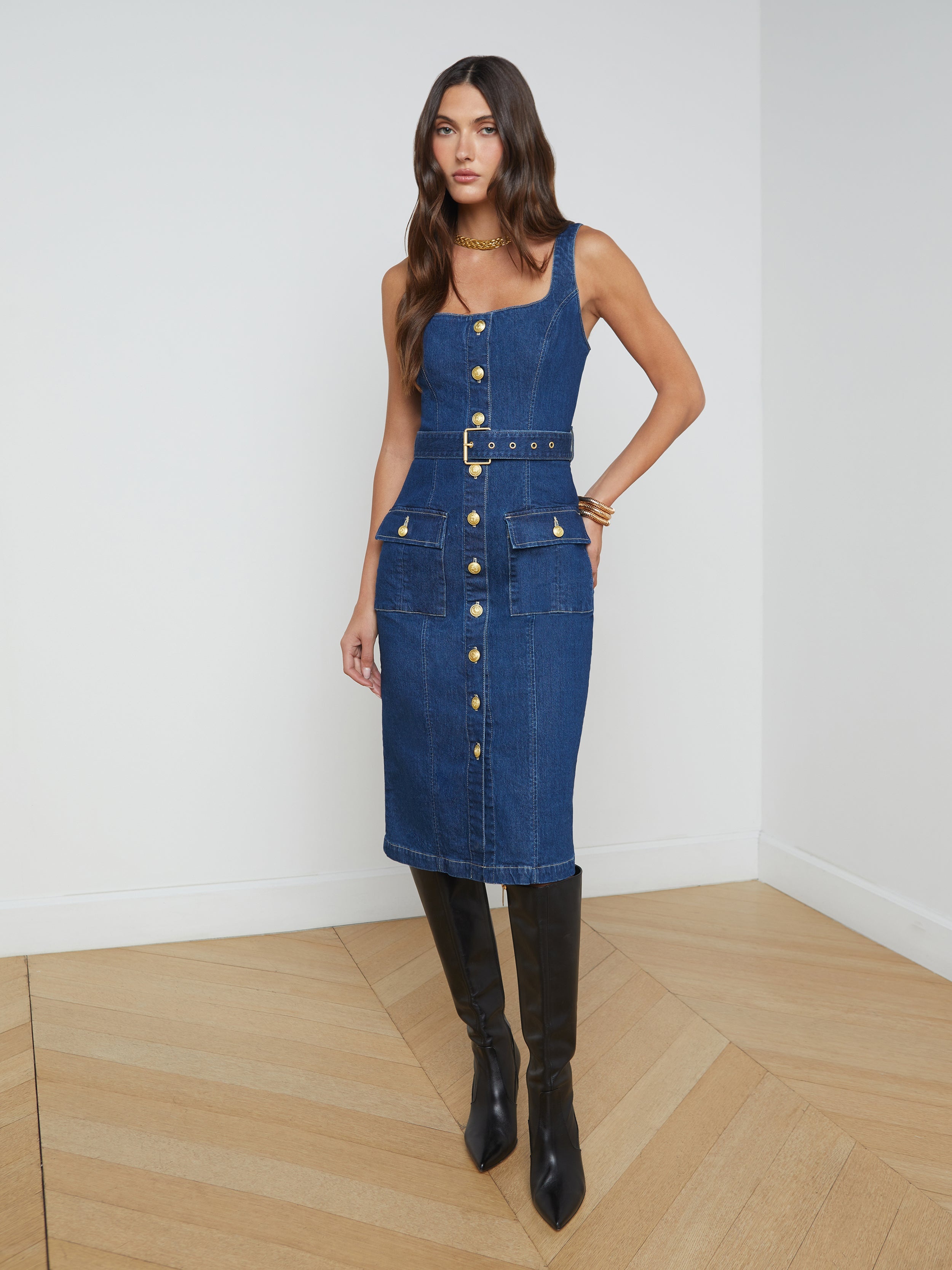 Idy Button-Front Dress - 4