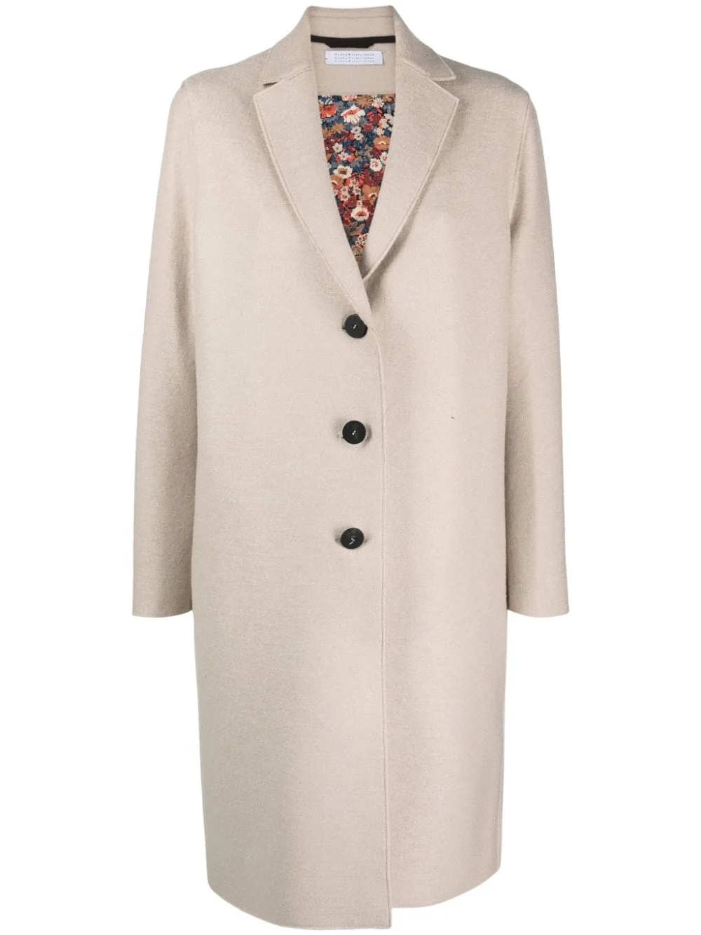 wool single-breasted coat - 1