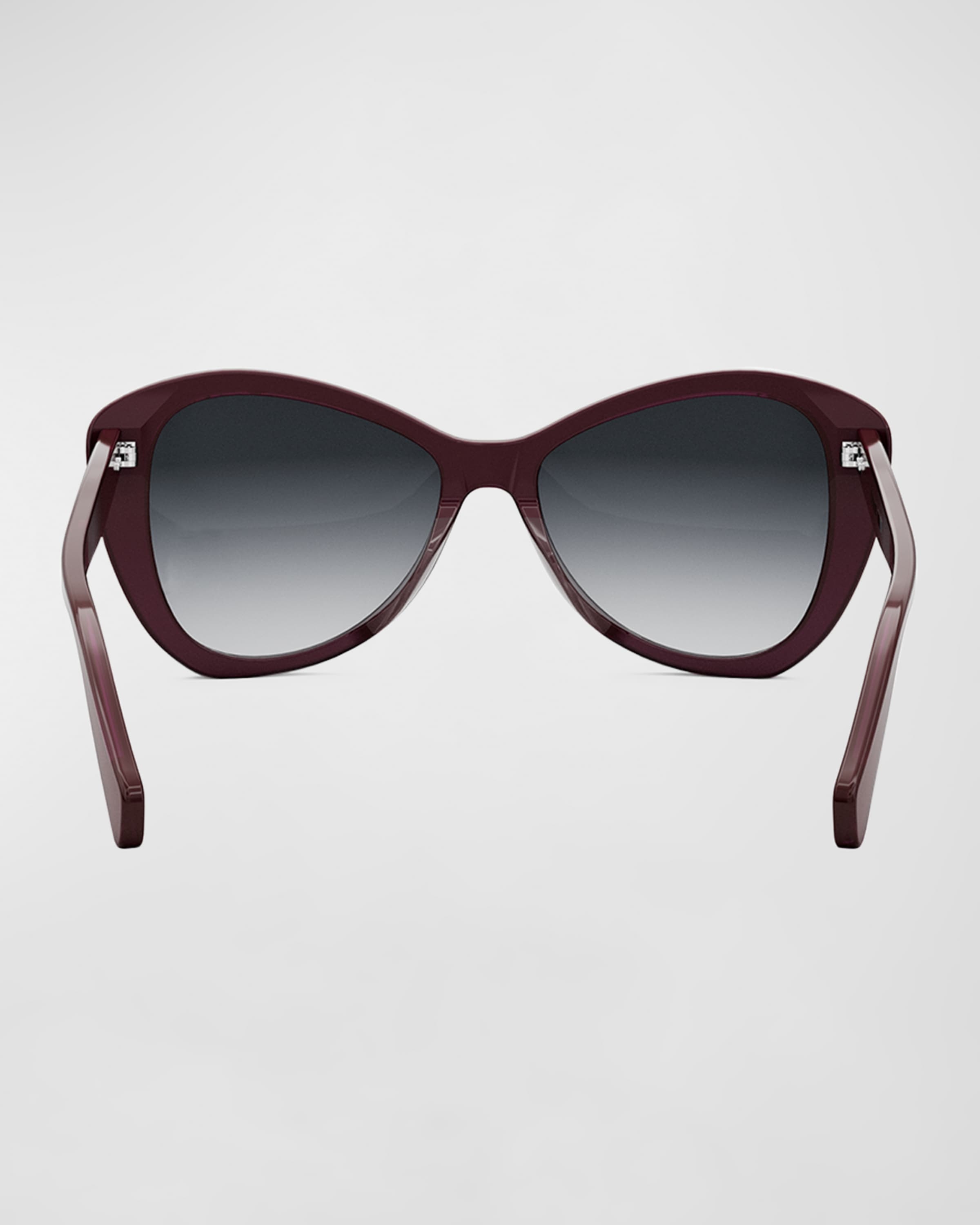 Thin Logo Acetate Butterfly Sunglasses - 5