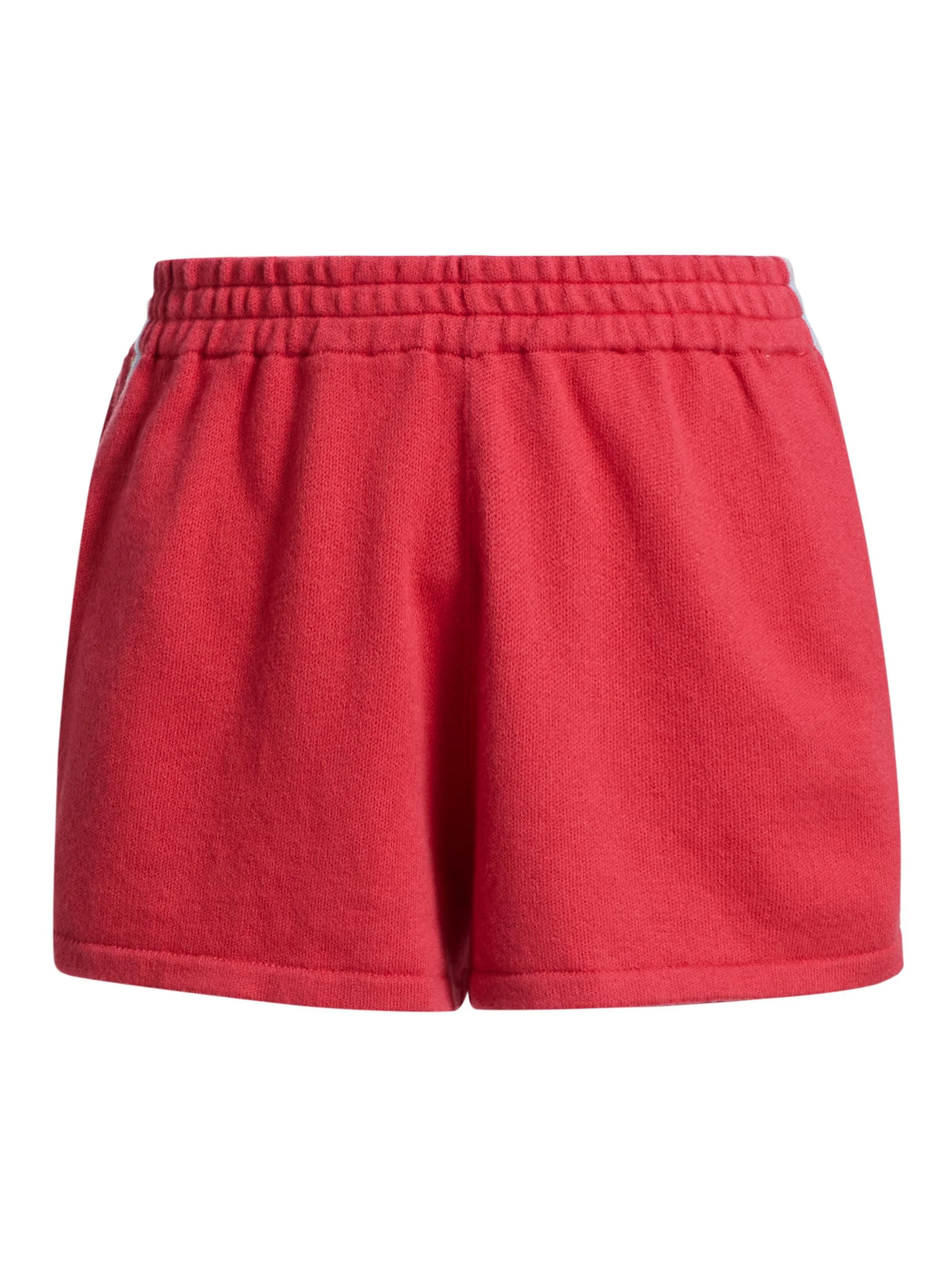 Women's Runner Cotton-Cashmere Shorts - Scarlet - 1