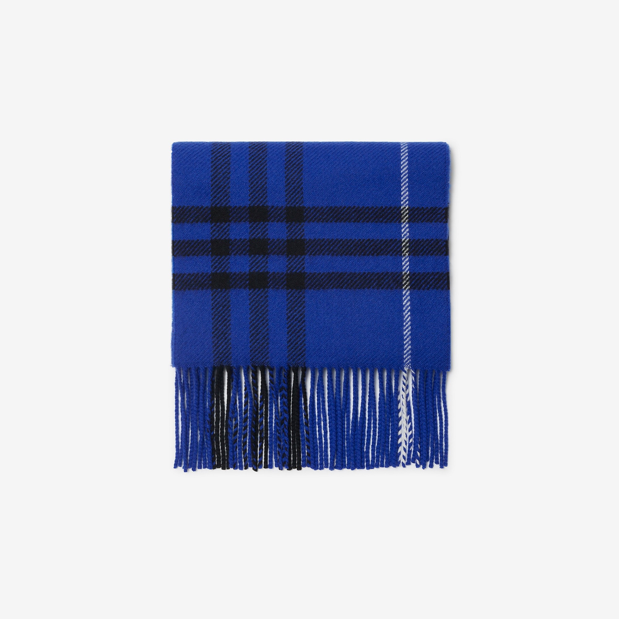 Check Wool Cashmere Scarf - 7