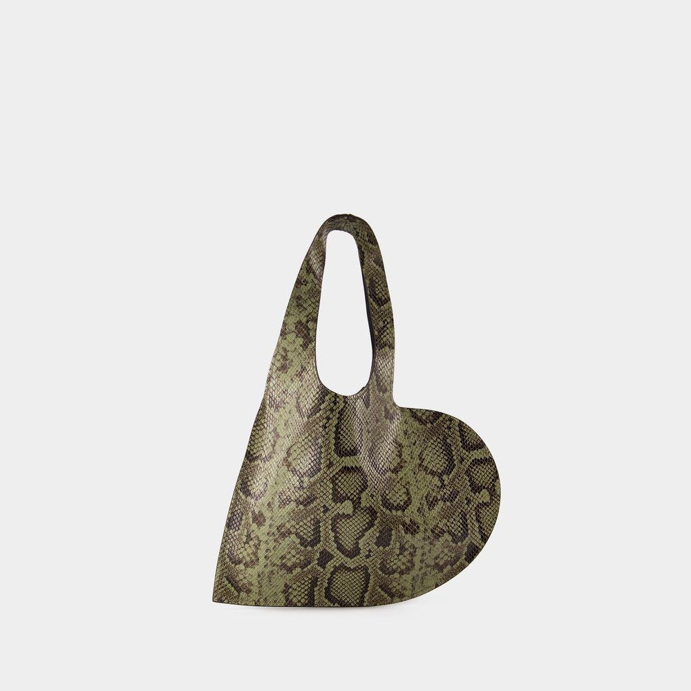 Coperni Python Printed Mini Heart Tote Bag - 3