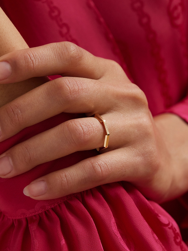 GUCCI Link To Love 18-karat Rose Gold Ring outlook