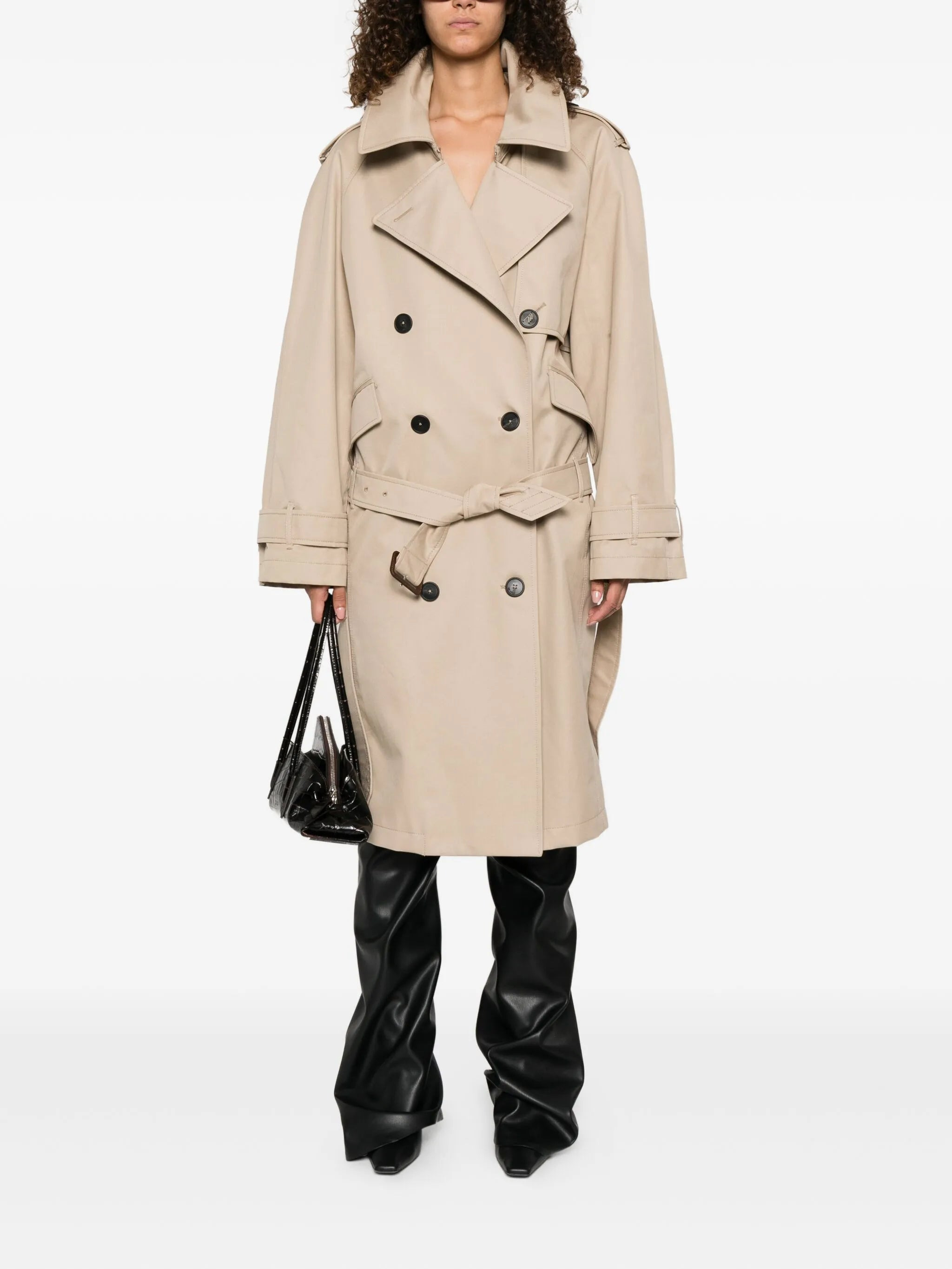 double-breasted trench coat - 2