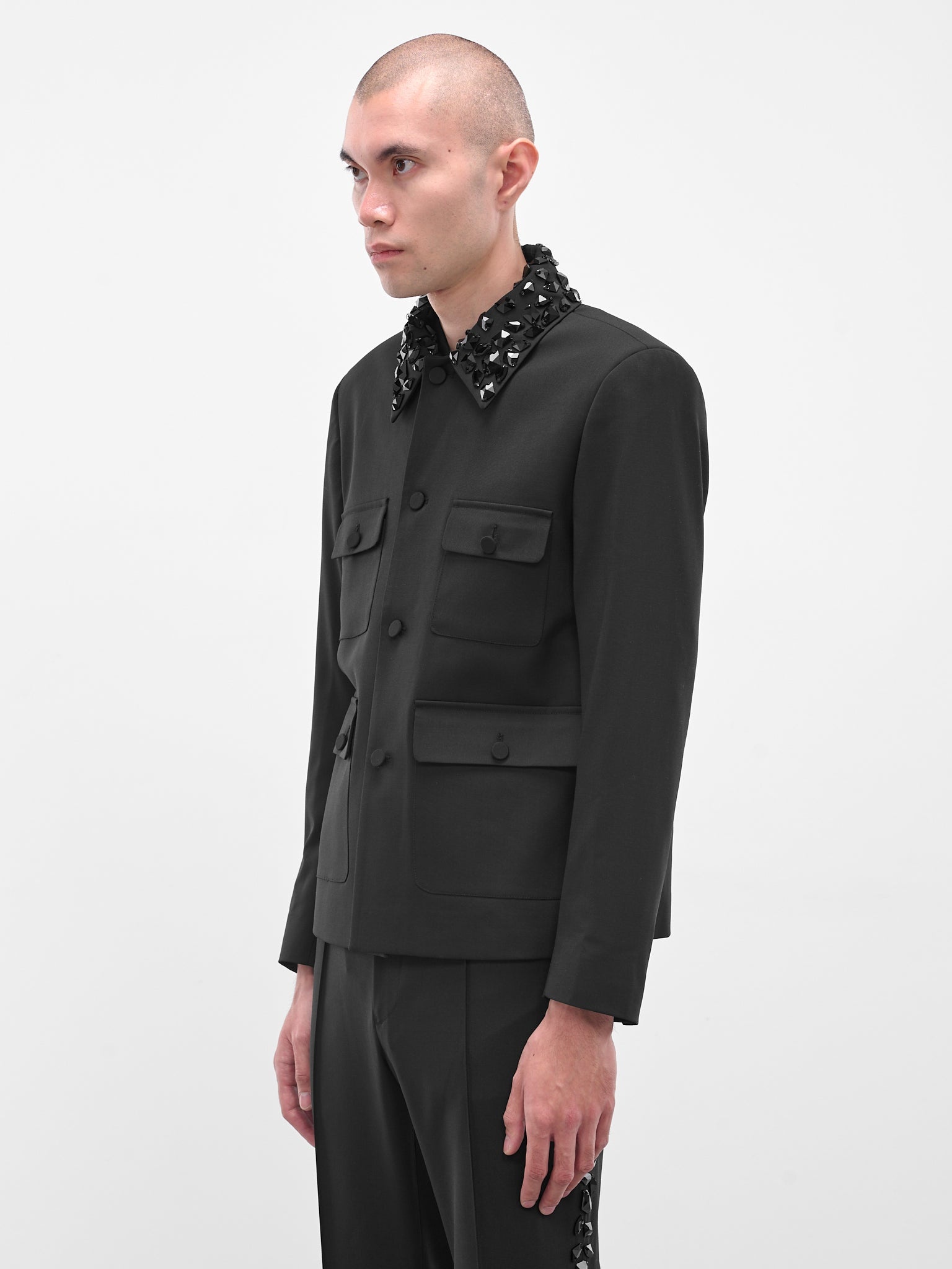 Swarovski Crystal Tailored Utility Jacket - 2