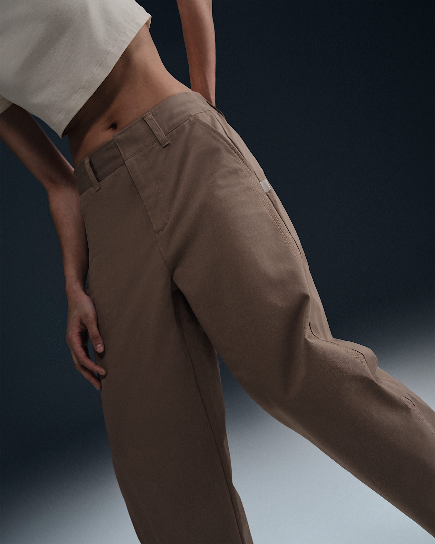 Nike Sportswear Collection Women's Mid-Rise Twill Trousers - 5