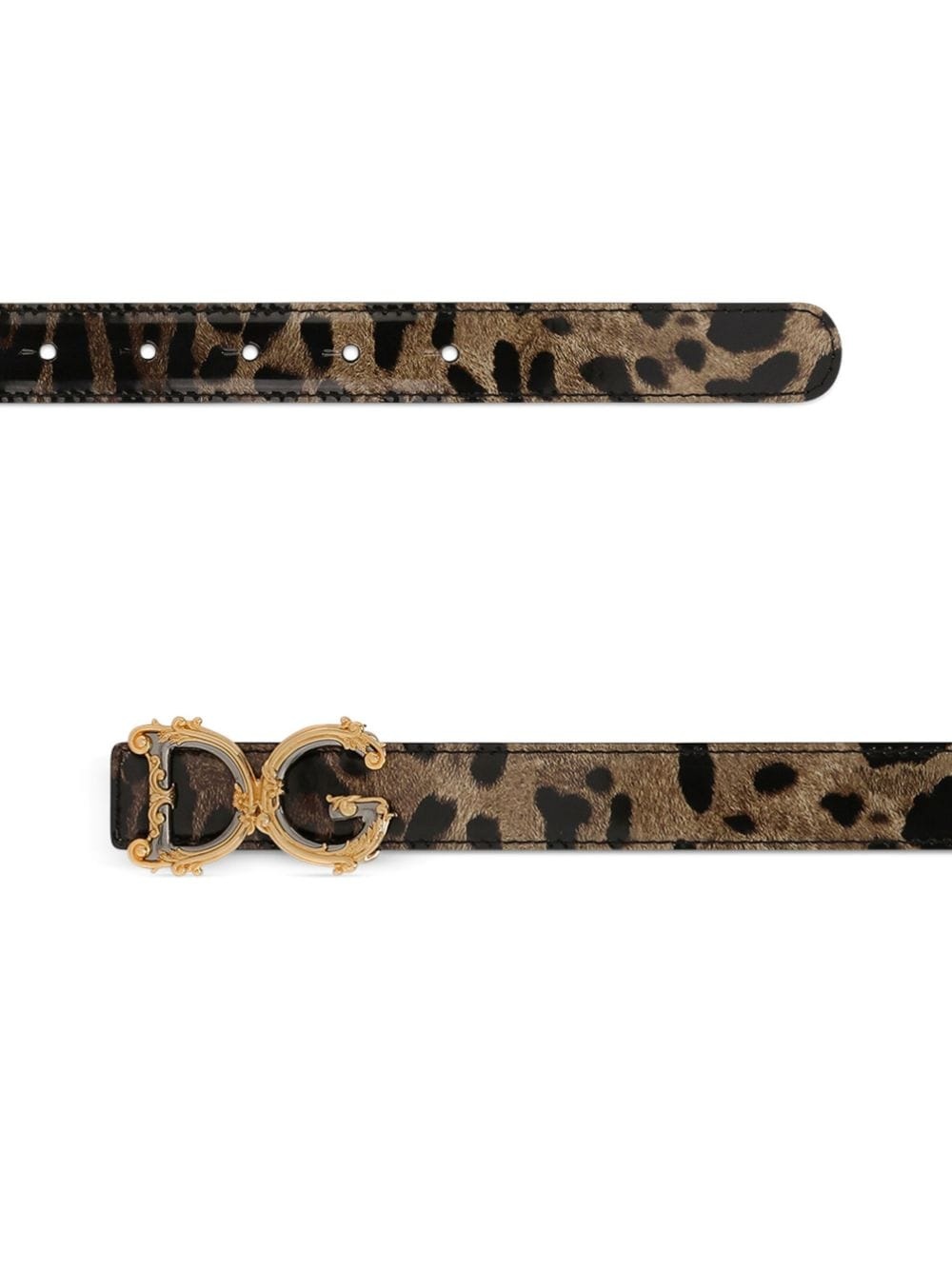 DG-buckle leopard-print belt - 2